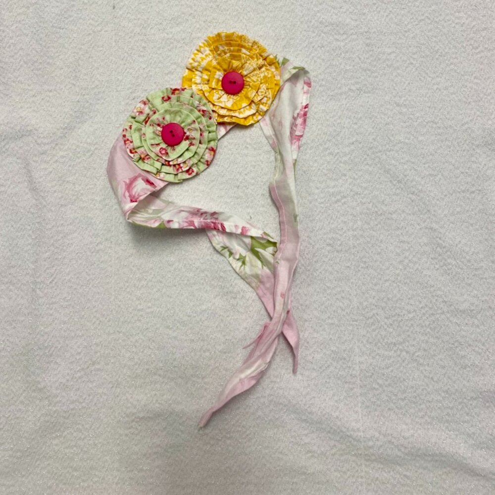 Giggle Moon Honeycomb & Blossoms head wrap. Toddler size.